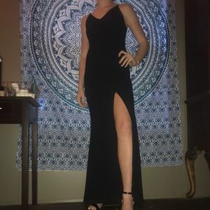 Lulus’s Black Lacey Formal Dress